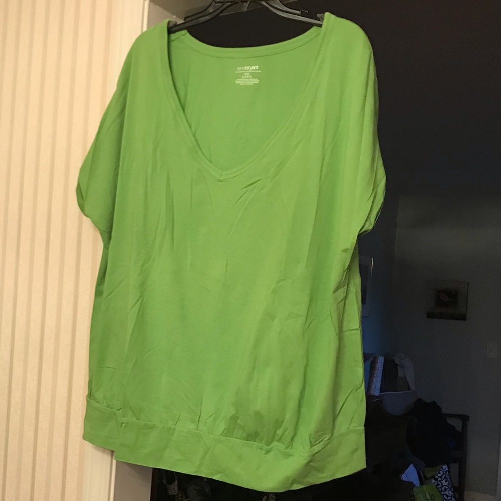 Lane Bryant 22/24 lime green banded too like new